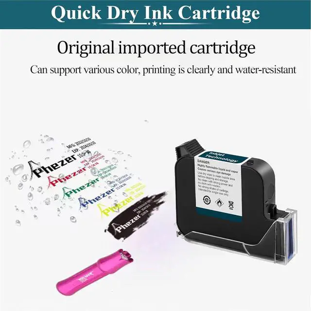Alt view image 6 of 7 - Ennovor Upgraded 25.4mm/1 inch Mini Inkjet Printer for All Materials PC11-1, 25 Languages, with Ink Cartridge, Smart Pocket Marking Device for Date Time Barcode Logo Qrcode Batch Number Image Icons