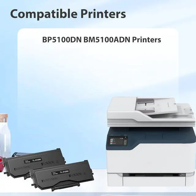 Alt view image 2 of 6 - Ennovor TL-5120 Toner Cartridge Black and White Replacement for Pantum TL-5120 TL5120 Toner Cartridge for BP5100DN BM5100ADN Printer (6,000 Pages, 2-Pack)