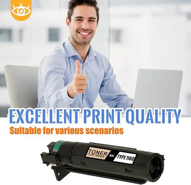 Alt view image 6 of 6 - Ennovor 1 Pack Type 1160 Black Toner Cartridge | Replacement for Ricoh 430347 Work with Fax 3310L 3320L 4410L 4410NF 4420L 4420NF 4430L 4430NF | 430347