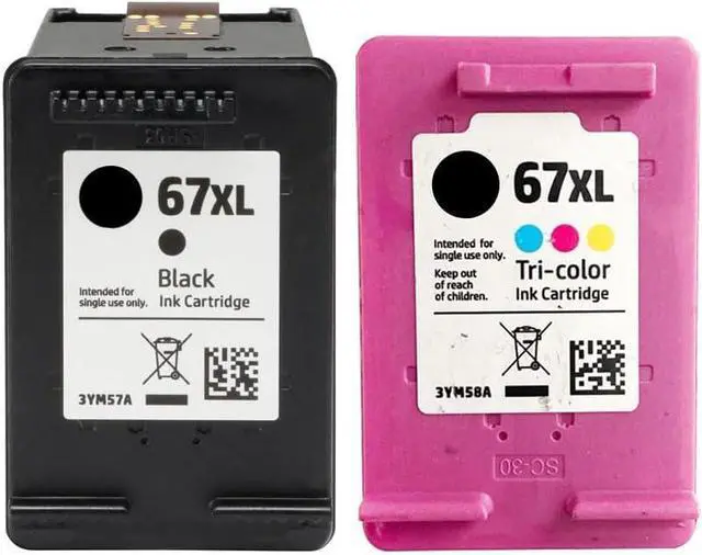 Main image of Ennovor for HP 67XL | 3YM57A and 3YM58A | 2 Ink Cartridges | Black and Tri-Color