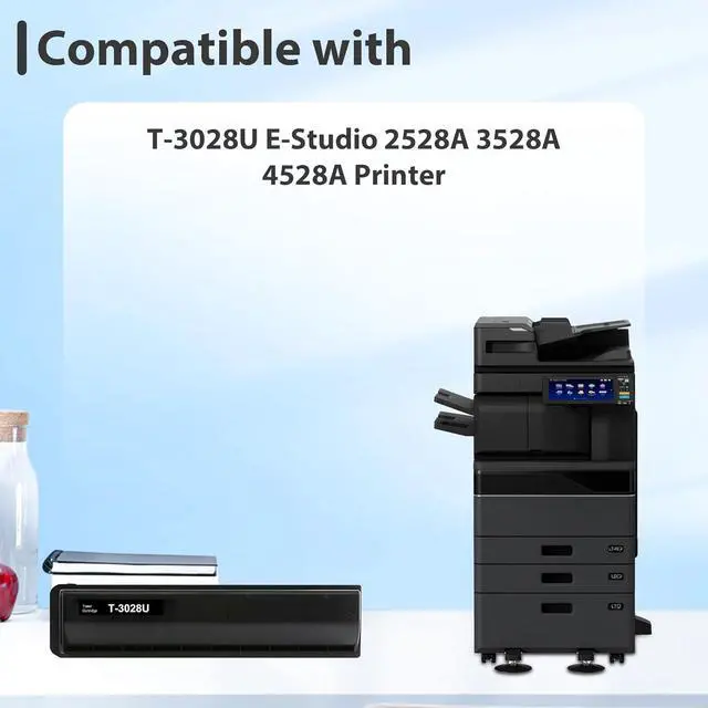 Alt view image 2 of 6 - Ennovor T-3028U Black Toner Cartridge Replacement for Toshiba T3028U T-3028U Toner Cartridge E-Studio 2528A 3528A 4528A Printer (1-Pack)