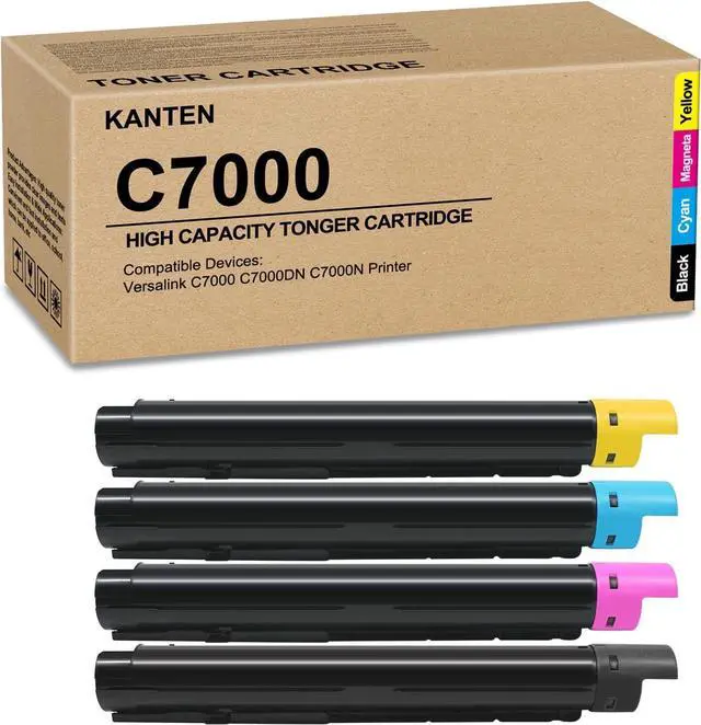 Main image of Ennovor VersaLink C7000 Toner Cartridges High Capacity(4 Pack) Replacement for Xerox 106R03757 106R03758 106R03759 106R03760 Toner use for Xerox Versalink C7000 C7000DN Black Cyan Magenta Yellow