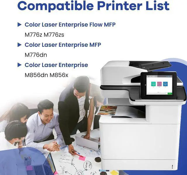 Alt view image 2 of 6 - Ennovor 659A Toner Cartridges W2010A W2011A W2012A W2013A Replacement for HP 659A Toner Cartridge for Color Laser M776z M776zs M856dn M856x M776dn Printer Ink 4-Pack(Black Cyan Magenta Yellow)