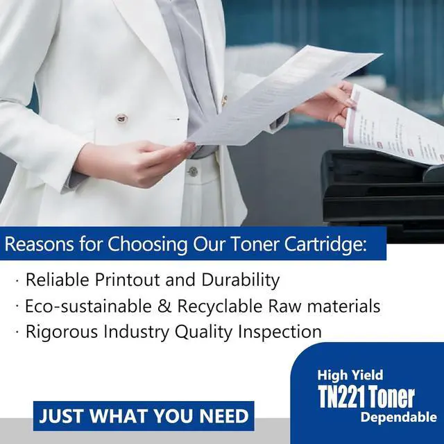 Alt view image 3 of 6 - Ennovor TN221 TN-221 Toner Cartridge Set (4-Pack) TN221BK TN221C TN221M TN221Y Compatible with HL-3140CW 3170CDW 3180CDW MFC-9130CW 9330CDW 9340CDW Printer Replacement for Brother TN221 TN-221 Toner