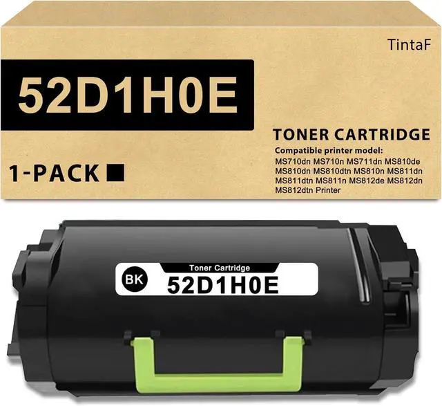 Main image of Ennovor Remanufactured 52D1H0E Toner Cartridge 52D1H00 Black Toner Replacement for Lexmark 52D1H0E Toner Work with MS710 MS711 MS810 MS810n MS810dn MS811 MS811dn MS812 Printer (1-Pack)