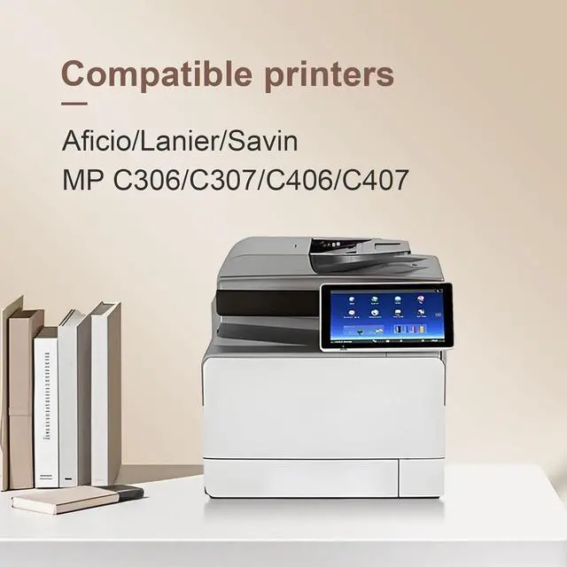 Alt view image 2 of 6 - Ennovor MP C306/C406 Remanufactured Toner Cartridge Replacement for Ricoh 842091 842092 842093 842094 for MP C307 MP C306 MP C406 MP C407 Printer (4 Pack)