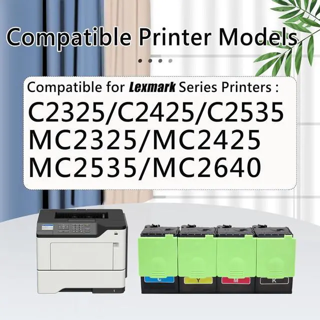 Alt view image 2 of 7 - Ennovor C251UK0 Ultra High Yield Black Toner Cartridge Compatible with Lexmark ONLY for C2535 MC2535 MC2640 C2535dw MC2535adwe Printer (C251UK0-Black Toner-8000Pages)