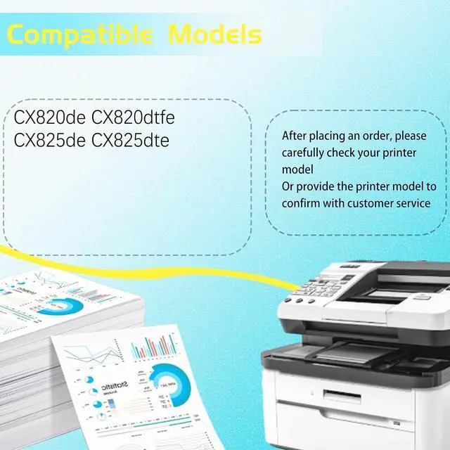 Alt view image 2 of 7 - Ennovor 72K00CG Toner Cartridge Compatible for Lexmark CX820de CX820dtfe CX825de CX825dte Printers, High Production Replacement (1 Pack Cyan)