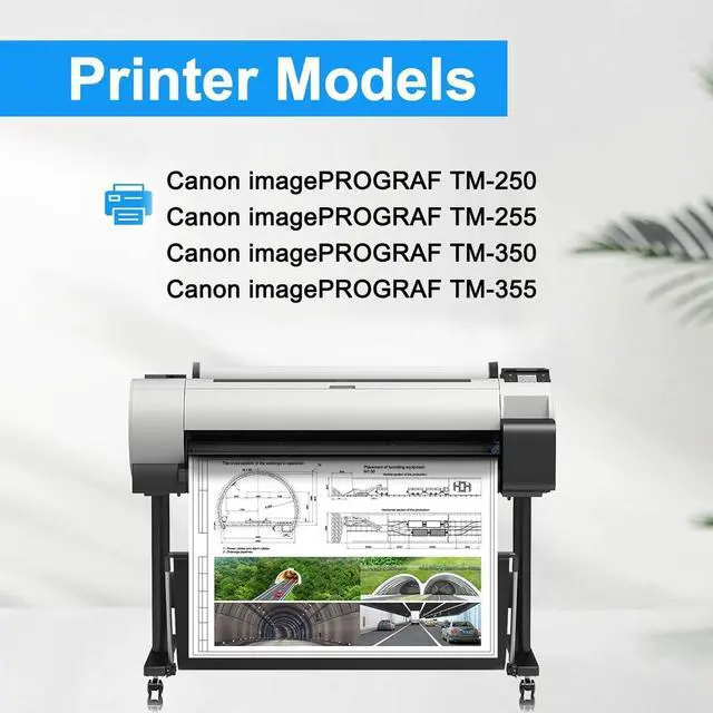 Alt view image 3 of 5 - LCL PFI120 PFI121 130-ml Ink Cartridge Replacement for Canon PFI-120 PFI-121 PFI-120MBK PFI-120BK PFI-120C PFI-121M PFI-120Y for Canon imagePROGRAF TM-250 TM-255 TM-350 TM-355 Printer (5-Pack KCMYMBK)