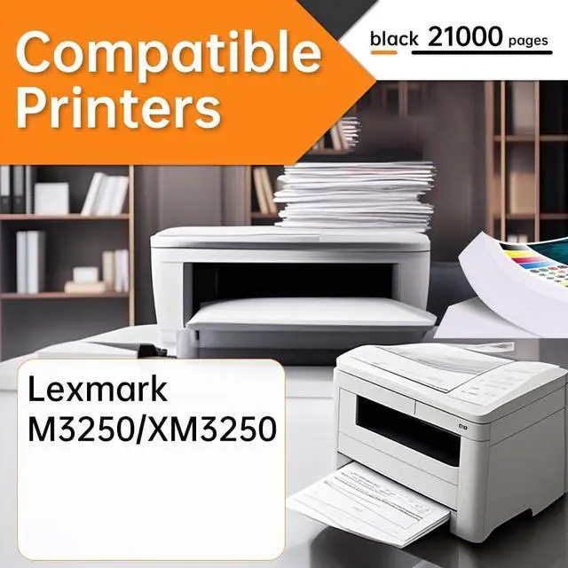 Alt view image 3 of 6 - Ennovor 24B6887 High Yield Toner Cartridge with Chip - Compatible with Lexmark 24B6887 Toner for M3250 XM3250 Series Printers [Black, 21,000 Pages]