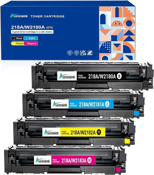 Main image of Ennovor 218A Toner cartridges 4 Pack High Yield Toner Replacement for HP 218A 218X Color Laserjet Pro MFP 3301fdw 3301cdw 3201dw 3301sdw Printer W2180A W2180XNO CHIP