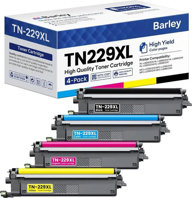 Main image of Ennovor TN229XL TN229 Toner Cartridges 4 Pack High Yield Compatible TN229XL TN229 Replacement for Brother TN229XL TN-229XL TN229 XL HL-L3220CDW MFC-L3765CDW MFC-L3780CDW Printer.
