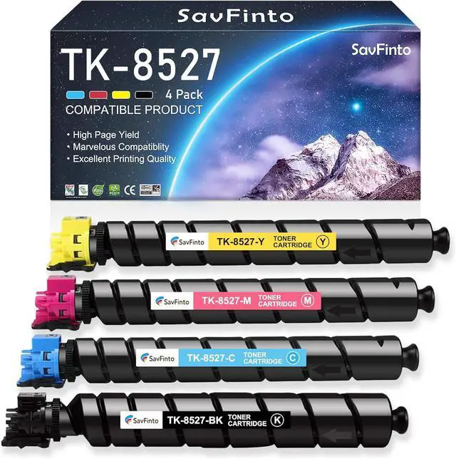 Main image of Ennovor TK-8527 TK-8529 Toner Cartridge Set Replacement for Kyocera TK-8527 TK-8529 TK8527 TK8529 for Kyocera TASKalfa 3552ci, 3553ci, 4052ci, 4053ci Printer (4 Pack, BCMY)