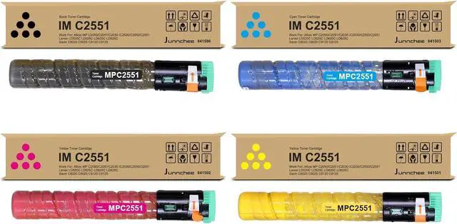 Main image of Ennovor MPC2551 MP C2551 Toner Cartridge Replacement for 841586 841503 841502 841501 for MP C2050 C2051 C2550 C2551 (4-Pack, Black Cyan Yellow Magenta)