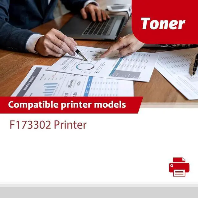 Alt view image 2 of 6 - Ennovor F173302 Black Toner Cartridge (2-Pack) - PINOS Compatible F173302 Toner Cartridge Replacement for Canon F173302 Black Toner Cartridge Work with F173302 Printer