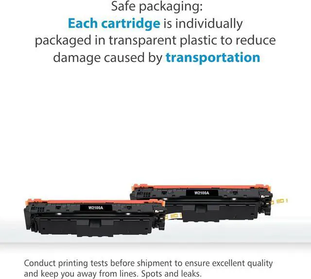 Alt view image 3 of 6 - Ennovor 210A Toner Cartridges 2-Pack Black | Compatible Replacement for 210A W2100A 210X W2100X for Color Pro 4201dn 4201dw Pro MFP 4301fdn 4301fdw Printer Ink (with Chip)
