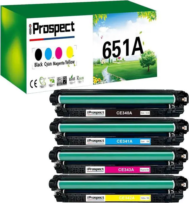 Main image of Ennovor 651A Toner Cartridge Compatible for HP 651A Toner Replacement for Color Enterprise 700 MFP M775DN M775F M775Z Printer, CE340A CE341A CE342A CE343A Toner Cartridge ( 4 Pack, C/Y/M/BK )