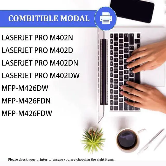 Alt view image 2 of 7 - Ennovor CF226A CRG052 Toner Cartridge for HP CF226A CRG052 Toner Cartridges Compatible for HP Laserjet PRO M402N M402D M402DN M402DW MFP-M426DW MFP-M426FDN MFP-M426FDW Printer,Black ×2