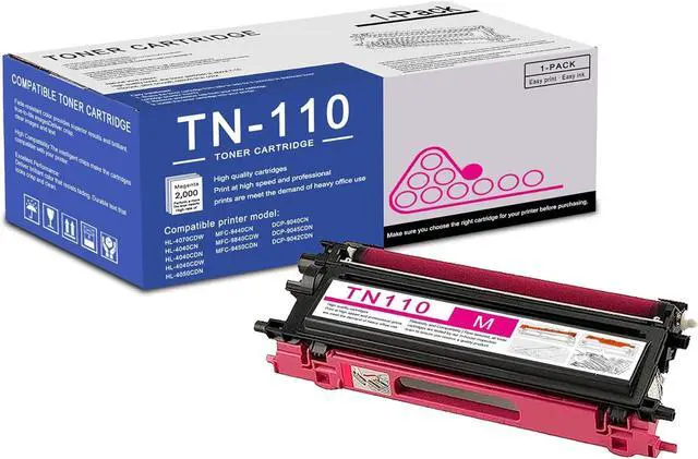Main image of Ennovor 1 Pack TN110 Magenta Toner Cartridge High Yield Compatible TN110 Replacement for Brother HL-4070CDW 4040CN 4050CDN MFC-9440CN 9840CDW 9450CDN DCP-9040CN 9045CDN 9042CDN Printer