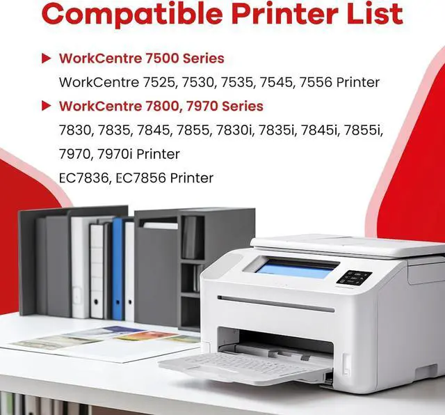 Alt view image 2 of 6 - Ennovor WorkCentre 7525 Toner Cartridges High-Yield 4-Pack 006R01513 006R01514 006R01515 006R01516 Replacement for Xerox WorkCentre 7525 7530 7535 7545 7556 7830 7835 7845 7855 Printer Ink