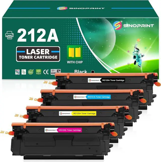 Main image of Ennovor 212A Toner Cartridges Replacement for HP 212A W2120A Works with Color Laserjet Enterprise M554 M555 Series Color Laserjet Enterprise MFP M578 Series (4 Packs Color)