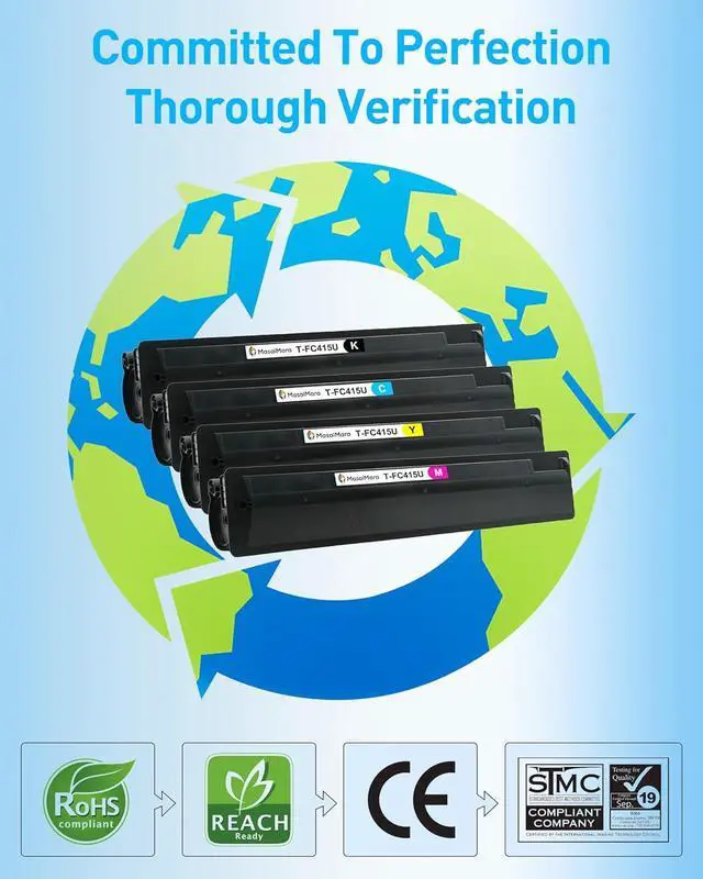 Alt view image 4 of 7 - Ennovor MasaiMara T-FC415U Compatible High Yeild Toner Cartridge Replacement for Toshiba E-Studio 2515AC 3015AC 3515AC 4515AC 5015AC Printer (Black Cyan Yellow Magenta, 4 Pack)