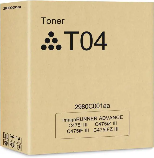 Main image of Ennovor T04 Toner Black 2980C001aa T04L Toner Replacement for Canon T04 Black Toner Cartridge for imageRUNNER Advance C475iF III C475i III C475iZ III C475iFZ III Printer