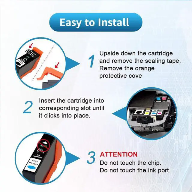 Alt view image 4 of 7 - Ennovor 53606 Ink Cartridge Replacement for Primera 53601 53602 53603 53604 Black and Color Ink with Primera Bravo 4100 Series Printers (4 Pack, 1Black,1Cyan,1Magenta,1Yellow)