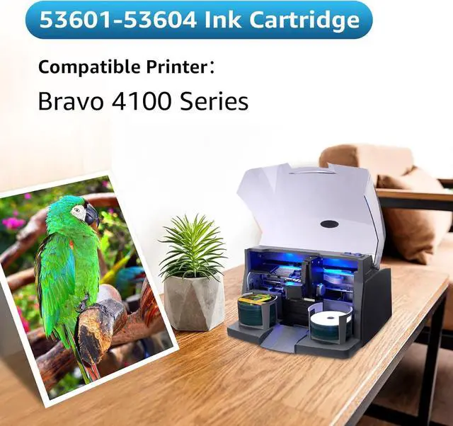 Alt view image 3 of 7 - Ennovor 53606 Ink Cartridge Replacement for Primera 53601 53602 53603 53604 Black and Color Ink with Primera Bravo 4100 Series Printers (4 Pack, 1Black,1Cyan,1Magenta,1Yellow)