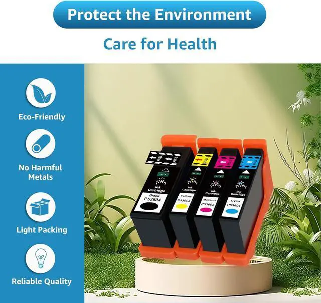 Alt view image 7 of 7 - Ennovor 53606 Ink Cartridge Replacement for Primera 53601 53602 53603 53604 Black and Color Ink with Primera Bravo 4100 Series Printers (4 Pack, 1Black,1Cyan,1Magenta,1Yellow)