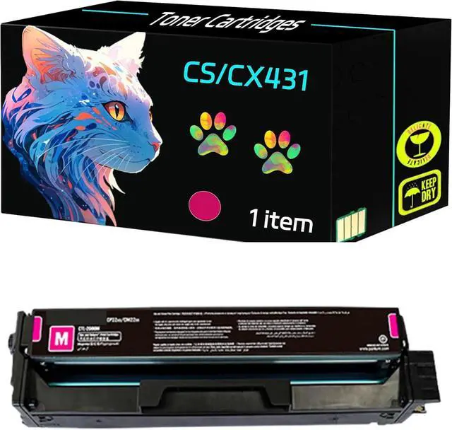 Main image of Ennovor High Yield CS/CX431 Toner Cartridges Compatible for Lexmark CS431dw CX431adw Printers, Print Clearly (1 Pack Magenta)
