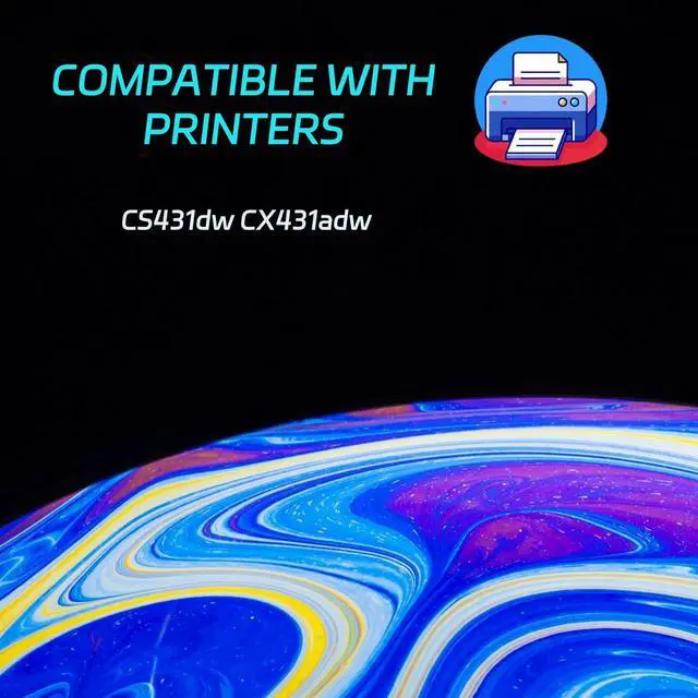 Alt view image 2 of 7 - Ennovor High Yield CS/CX431 Toner Cartridges Compatible for Lexmark CS431dw CX431adw Printers, Print Clearly (1 Pack Magenta)