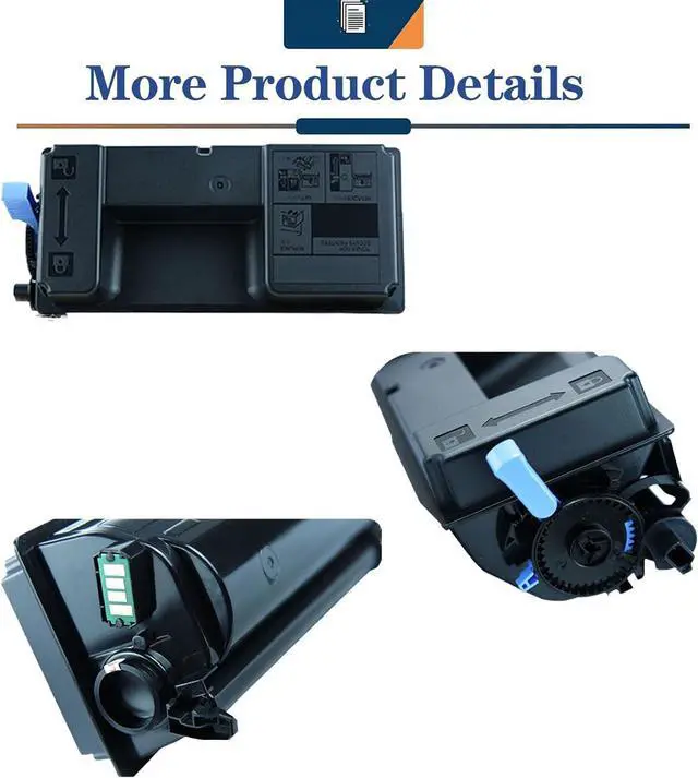 Alt view image 5 of 7 - Ennovor Compatible High Yield Toner Cartridges Replacement for Kyocera TK-3165 TK3165 to Use with P3045dn P3050dn P3055dn P3060dn M3645idn P3145dn Printers Black*2