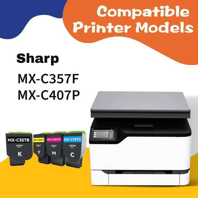 Alt view image 2 of 6 - Ennovor MX-C35T MX-C35TB Compatible Toner Cartridge Replacement for Sharp MX-C35TB for MX-C357F MX-C407P Printer (1 Pack Black)