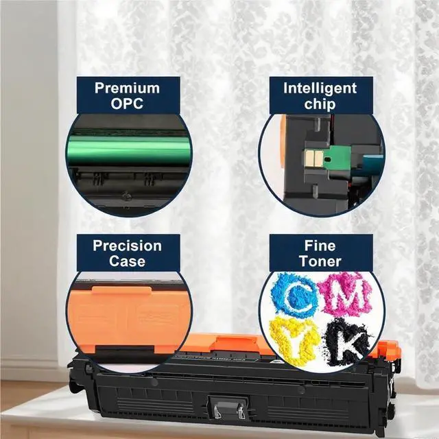Alt view image 4 of 6 - Ennovor w2122a/212a Toner Cartridge Compatible for m554 Toner M555dn Laser Printer MFP M578dn/f/c/z/x Printer Ink Cartridge 212a (Yellow) Color Toner