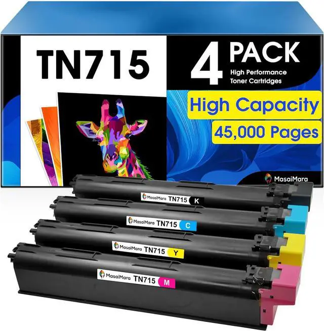 Main image of Ennovor MasaiMara TN715 TN-715 C750i High Capacity Compatible Toner Cartridges Replacement for Konica Bizhub C750i ACP8130 ACP8230 ACP8330 ACP8430 Printer (Black Cyan Magenta Yellow, 4-Pack)
