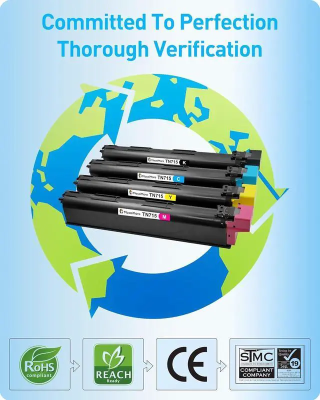 Alt view image 4 of 7 - Ennovor MasaiMara TN715 TN-715 C750i High Capacity Compatible Toner Cartridges Replacement for Konica Bizhub C750i ACP8130 ACP8230 ACP8330 ACP8430 Printer (Black Cyan Magenta Yellow, 4-Pack)