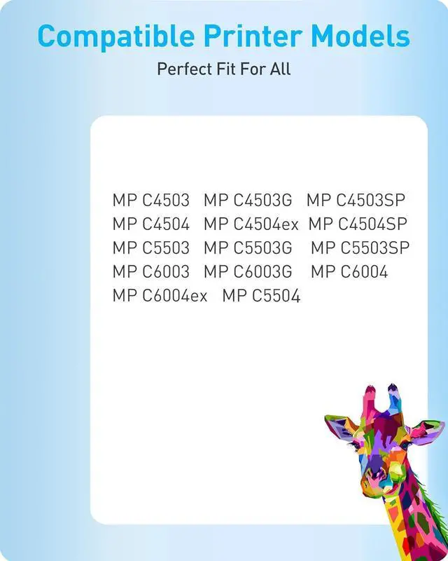 Alt view image 2 of 7 - Ennovor MasaiMara MP C6003 Compatible Toner Cartridges for Ricoh Lanier MP C4503 C4503G C4503SP C4504 C4504ex C4504SP C5503 C5504 C5503G C5503SP C6003 C6003G C6004 C6004ex Printer