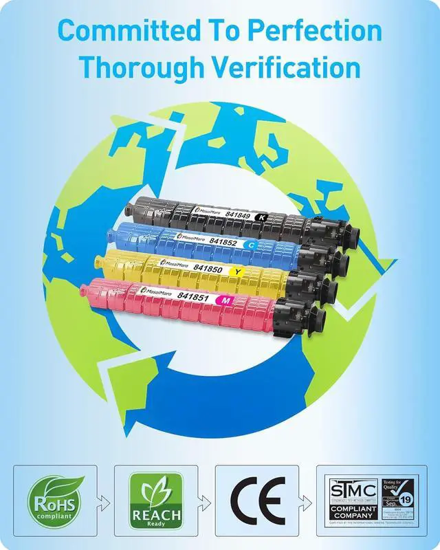 Alt view image 4 of 7 - Ennovor MasaiMara MP C6003 Compatible Toner Cartridges for Ricoh Lanier MP C4503 C4503G C4503SP C4504 C4504ex C4504SP C5503 C5504 C5503G C5503SP C6003 C6003G C6004 C6004ex Printer