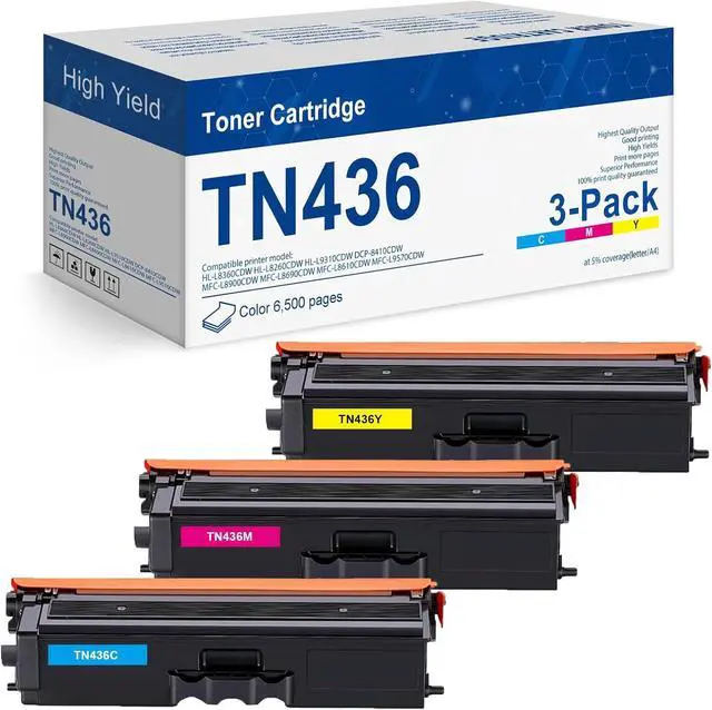 Main image of Ennovor TN436 High Yield Toner Replacement for Brother TN436 TN-436 TN 436 Toner for HL-L8260CDW HL-L8360CDW MFC-L8610CDW MFC-L8690CDW Printer(TN436C TN436M TN436, 3-Pack)