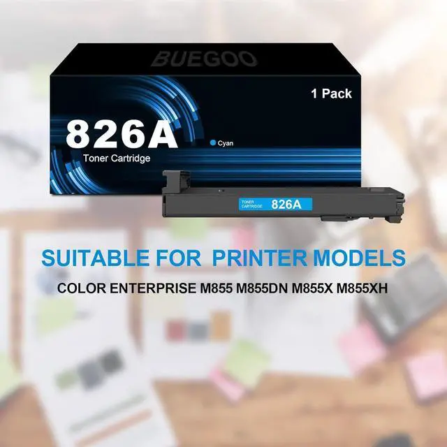 Alt view image 2 of 6 - Ennovor BUEGOO Remanufactured 826A CF311A High Yield Cyan Toner Cartridge Compatible for 826A CF311A for Color Enterprise M855 M855dn M855x M855xh Printer | 1 Cyan | 31,500 Pages