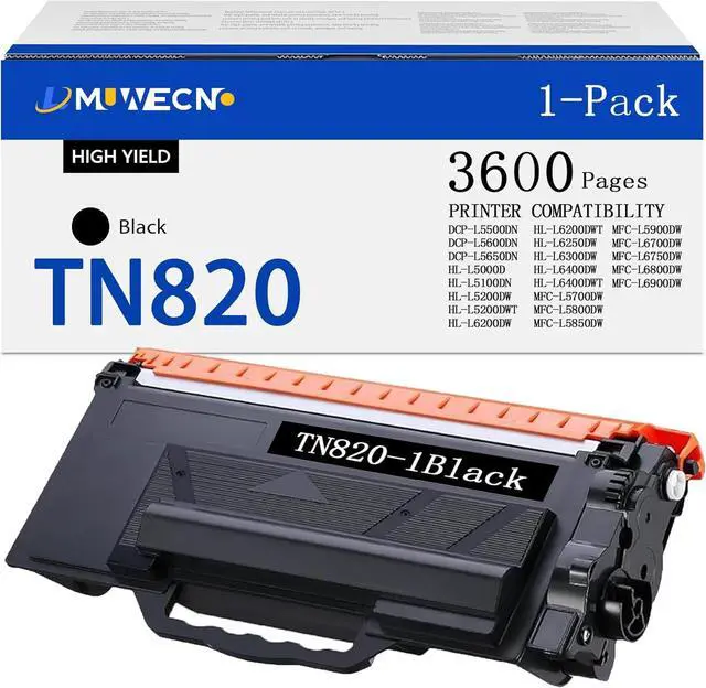 Main image of Ennovor TN-820 TN820 Toner Cartridge Replacement for Brother TN820 Black High Yield Toner HL-L6200DW MFC-L5850DW MFC-L5700DW HL-L5200DW MFC-L5900DW MFC-L6800DW MFC-l5800dw (1 Black)