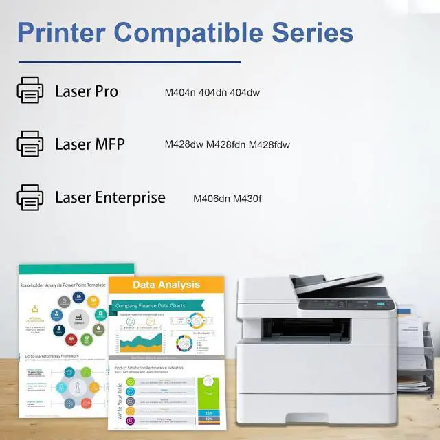 Alt view image 2 of 6 - Ennovor 58X Black Toner Cartridges 1-Pack Compatible 58X CF258X 58A CF258A Toner Cartridges Replacement for MFP M428fdw M428fdn M428dw M404 M428 Pro M404n M404dn M404dw Printer