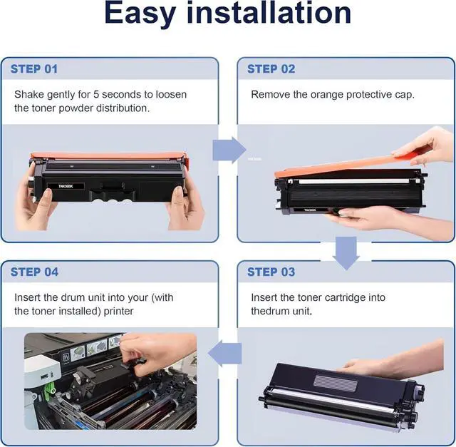 Alt view image 7 of 7 - Ennovor TN436 High Yield Toner Replacement for Brother TN436 TN-436 TN 436 Toner for HL-L8260CDW HL-L8360CDW MFC-L8610CDW MFC-L8690CDW Printer(TN436C TN436M TN436, 3-Pack)