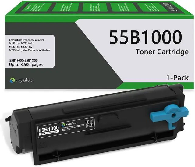 Main image of Ennovor 55B1000 Black Toner Cartridge(1Pack, 3,500 Pages) - Compatible Replacement for Lexmark 55B1000 Toner Cartridge Work for MS331 MS431 MX331 MX431 MX432 Printer