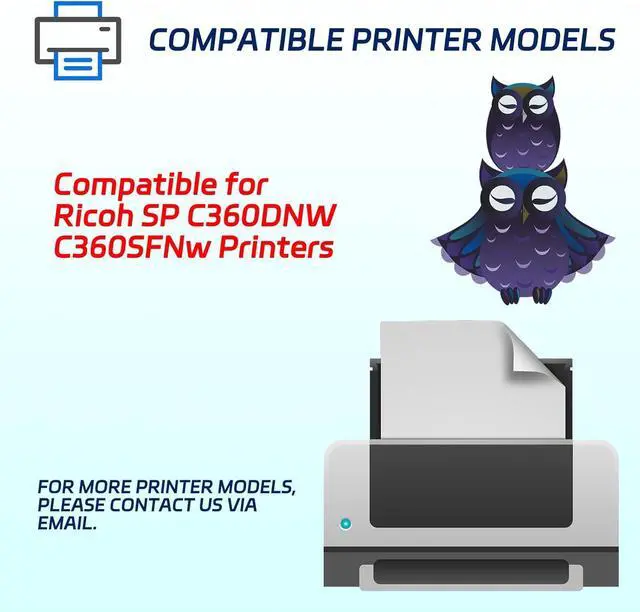 Alt view image 2 of 6 - Ennovor BIVOL SPC360 Toner Cartridges Compatible for Ricoh SP C360DNW C360SFNw Printers, High Yield 11000 Pages (Black)