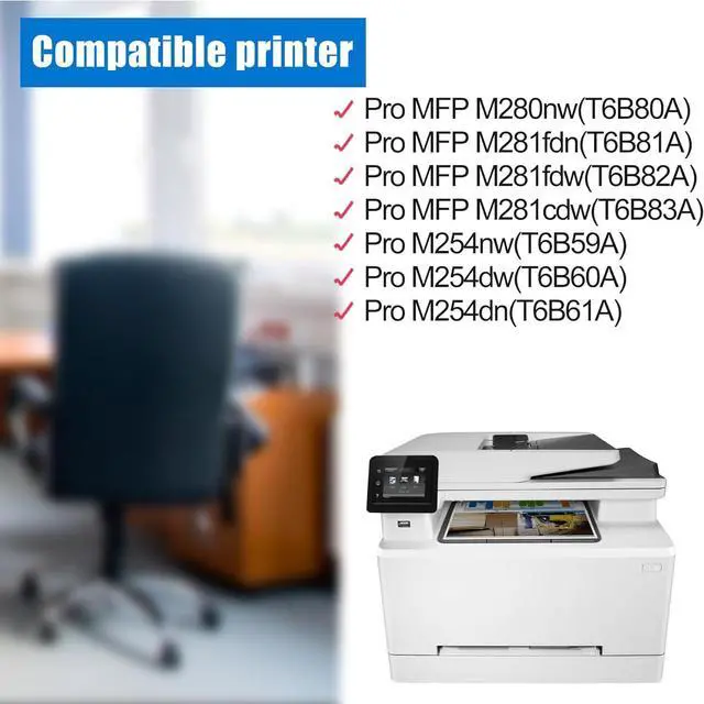 Alt view image 2 of 5 - Ennovor 2 Pack 202X CF500XD Black Toner Cartridge with Chip 202X CF500XD Compatible CF500X Replacement for HP Pro MFP M280nw MFP M281fdn MFP M281fdw MFP M281cdw M254nw M254dw M254dn Printer