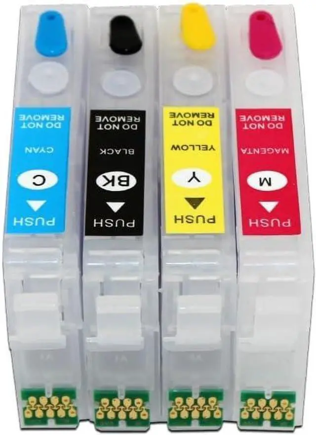 Alt view image 2 of 7 - Ennovor 4Color 193 T1931-T1934 Refill Ink Cartridge with Chip for Epson WF 2521 2531 2541 2631 2651 2661 Printer