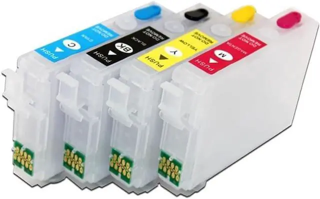 Alt view image 6 of 7 - Ennovor 4Color 193 T1931-T1934 Refill Ink Cartridge with Chip for Epson WF 2521 2531 2541 2631 2651 2661 Printer
