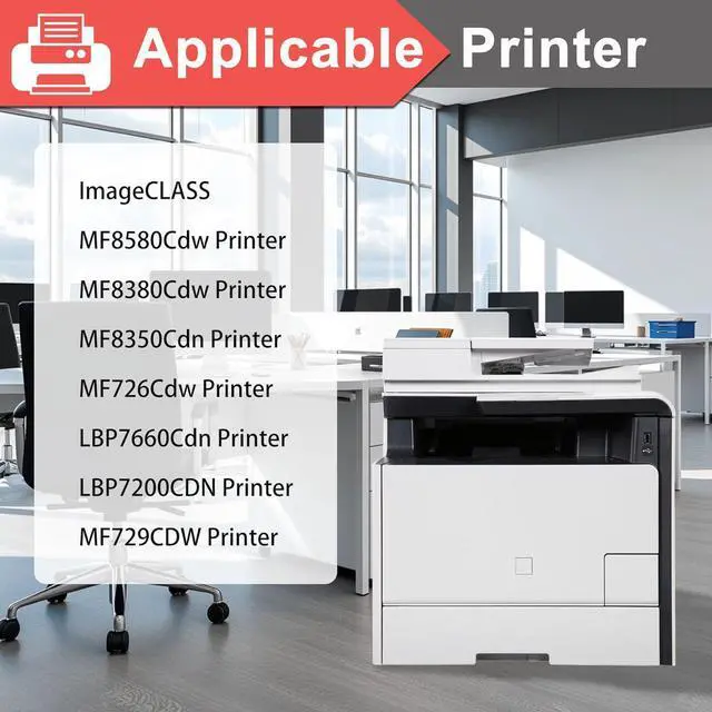 Alt view image 2 of 6 - Ennovor 118 Toner Cartridge Set - 1Black/1Cyan/1Magenta/1Yellow CRG 118 Replacement for Canon 118 CRG118 Toner Cartridge for Imageclass MF726Cdw MF8350Cdn MF8380Cdw MF8580Cdw MF729cdw Printer